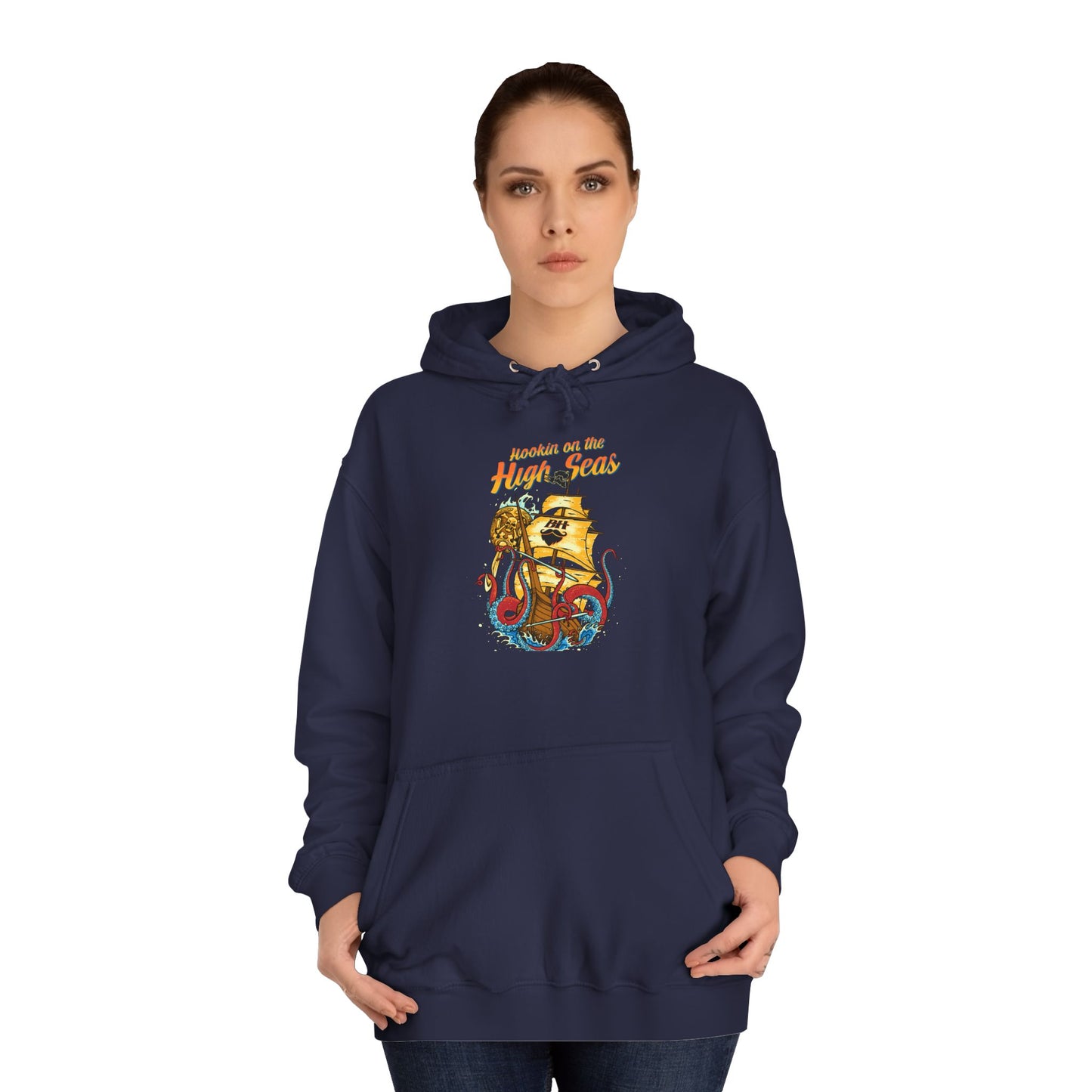 College Hoodie — Golden Retro Lion Crest "Keepin' It Real"