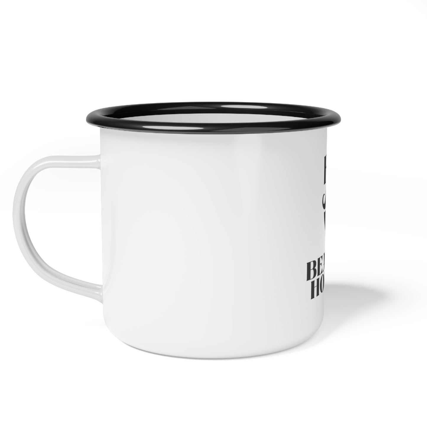 Enamel Camp Cup — 'Bearded Hooker' Logo Camping Mug