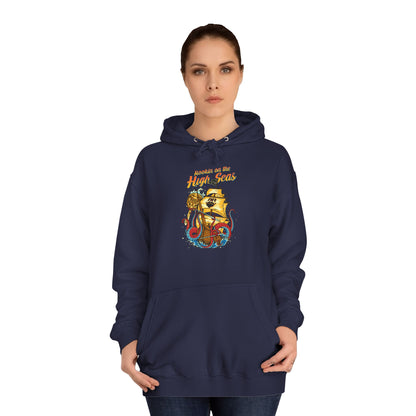 College Hoodie — Golden Retro Lion Crest "Keepin' It Real"