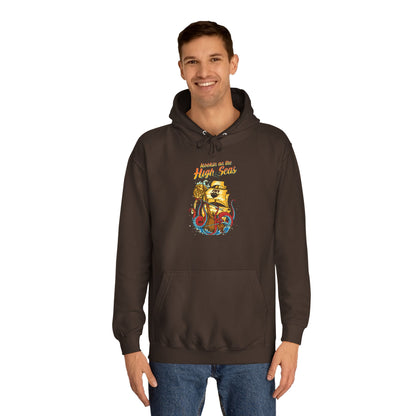 College Hoodie — Golden Retro Lion Crest "Keepin' It Real"