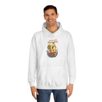 College Hoodie — Golden Retro Lion Crest "Keepin' It Real"