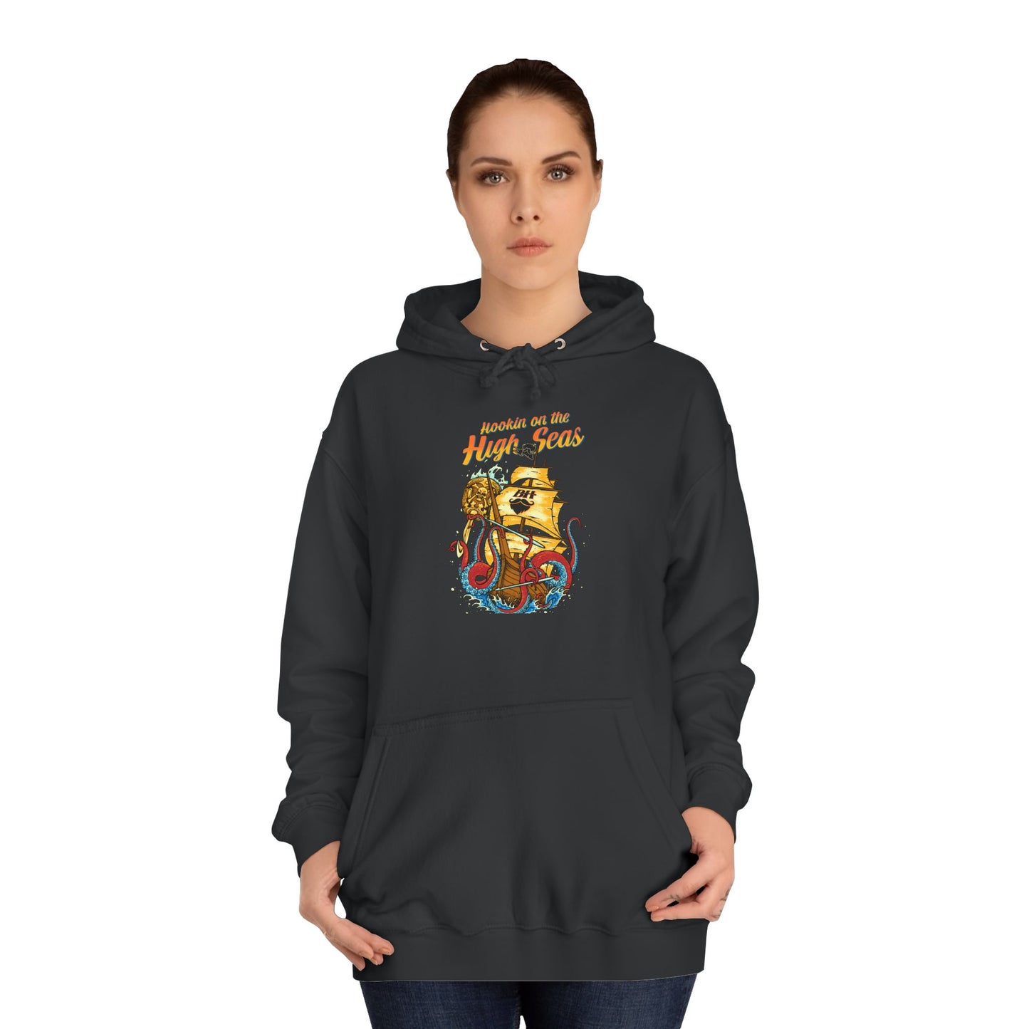 College Hoodie — Golden Retro Lion Crest "Keepin' It Real"