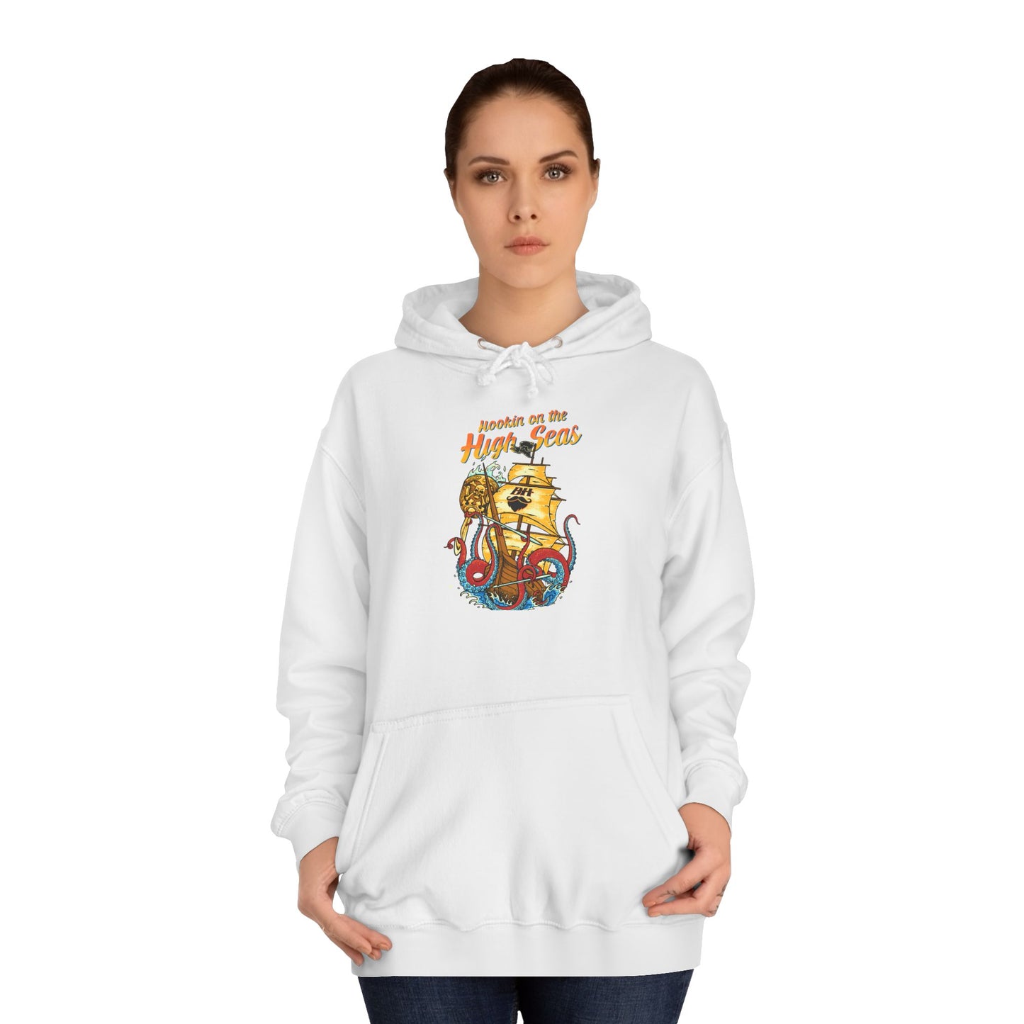 College Hoodie — Golden Retro Lion Crest "Keepin' It Real"