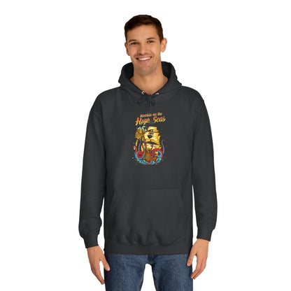 College Hoodie — Golden Retro Lion Crest "Keepin' It Real"
