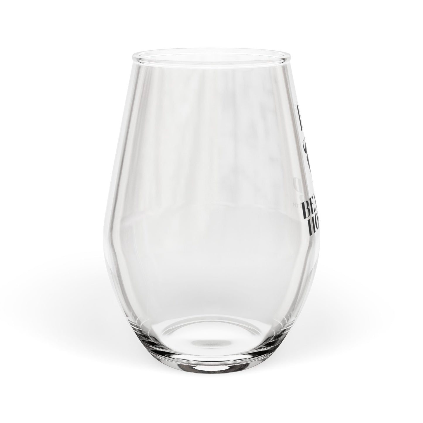 Bearded Hooker Stemless Wine Glass / Be bearded and be classy!!!