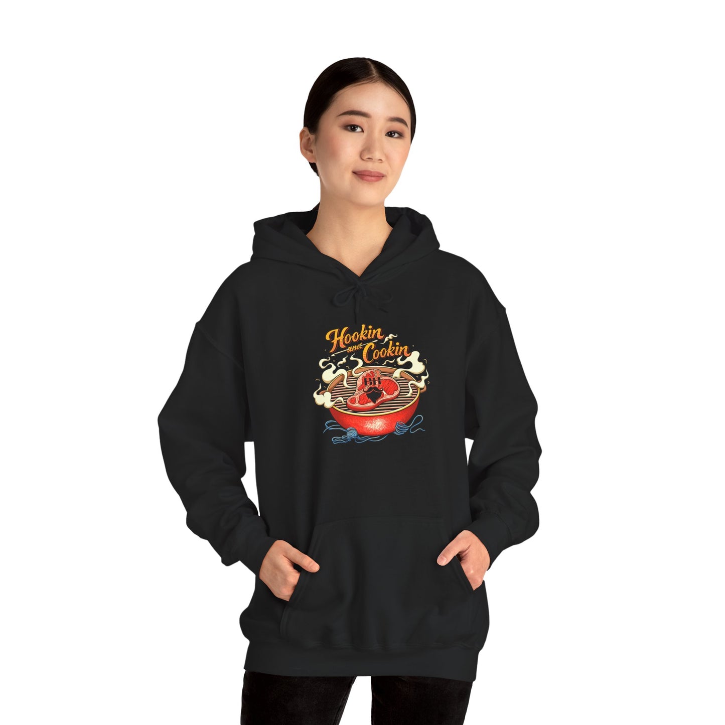 Hoodie — 'Hoosier Cooker' Retro Chili Pot Graphic Pullover
