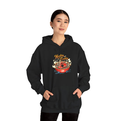 Hoodie — 'Hoosier Cooker' Retro Chili Pot Graphic Pullover