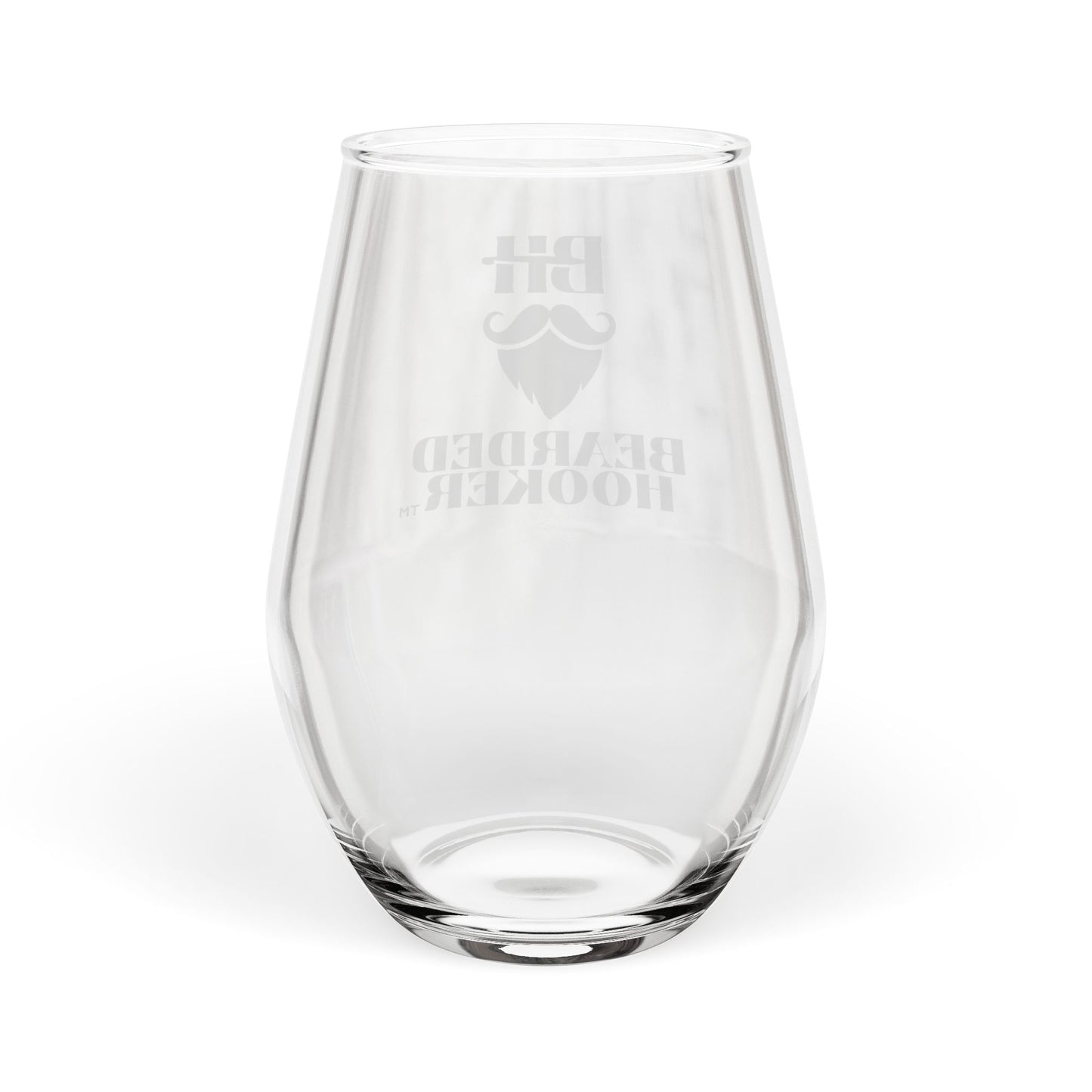 Bearded Hooker Stemless Wine Glass / Be bearded and be classy!!!