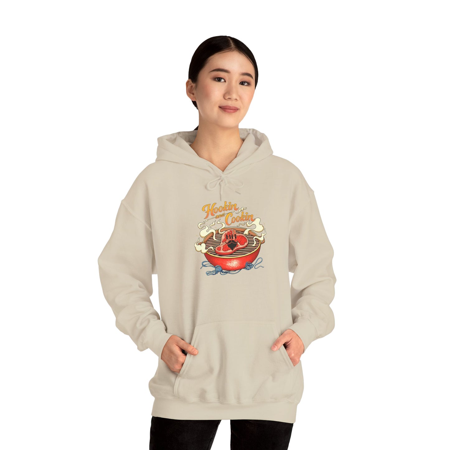 Hoodie — 'Hoosier Cooker' Retro Chili Pot Graphic Pullover