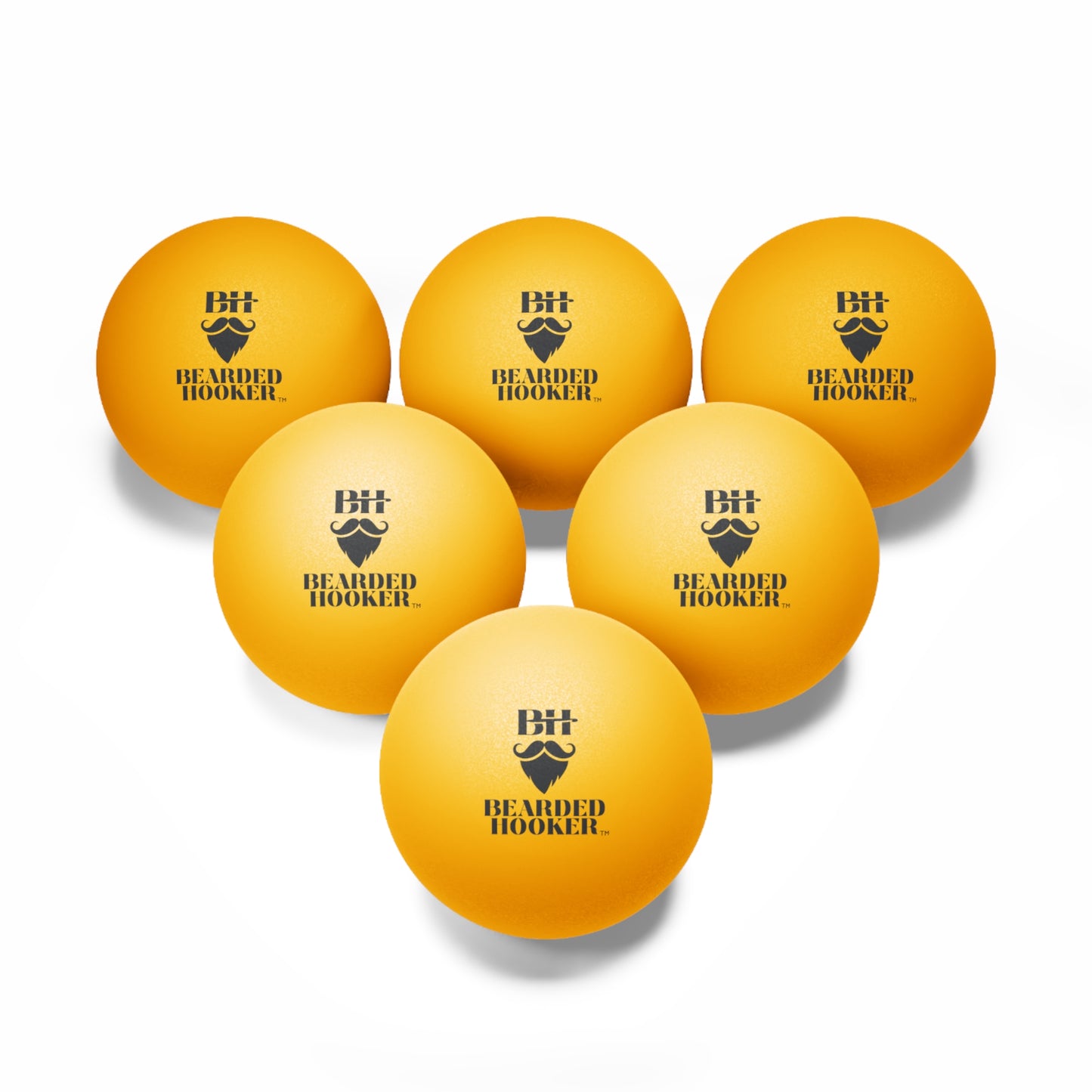 Bearded Hooker Ping Pong Balls — 6-Pack / Just need 12 red plastic cups to go with them.