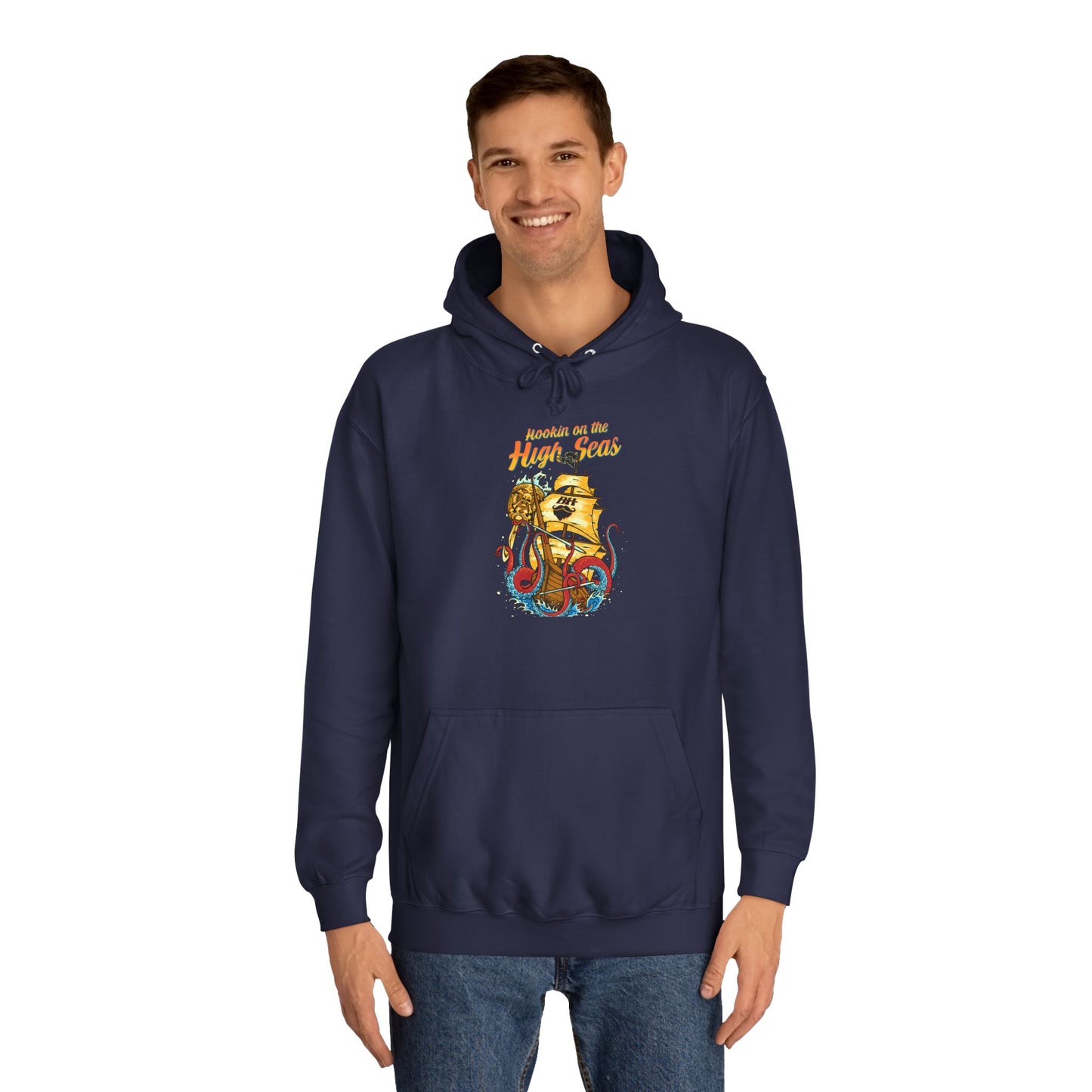 College Hoodie — Golden Retro Lion Crest "Keepin' It Real"