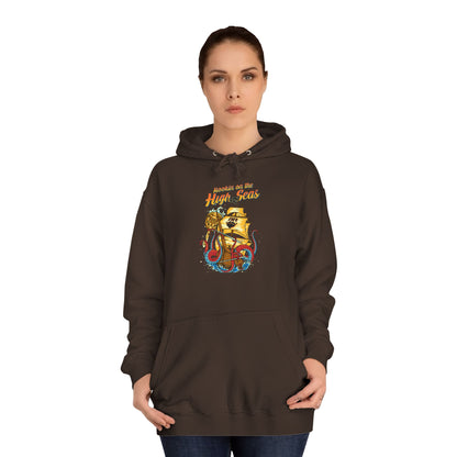 College Hoodie — Golden Retro Lion Crest "Keepin' It Real"