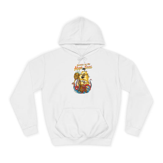 College Hoodie — Golden Retro Lion Crest "Keepin' It Real"