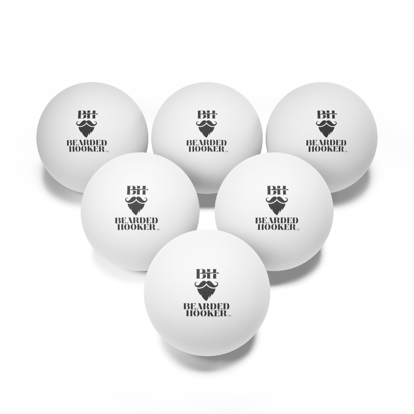 Bearded Hooker Ping Pong Balls — 6-Pack / Just need 12 red plastic cups to go with them.
