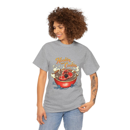 Grillmaster BBQ T‑Shirt — "Hookin' & Cookin'" Vintage Barbecue Graphic Tee