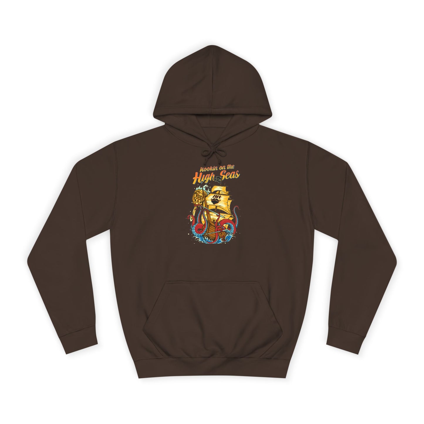 College Hoodie — Golden Retro Lion Crest "Keepin' It Real"