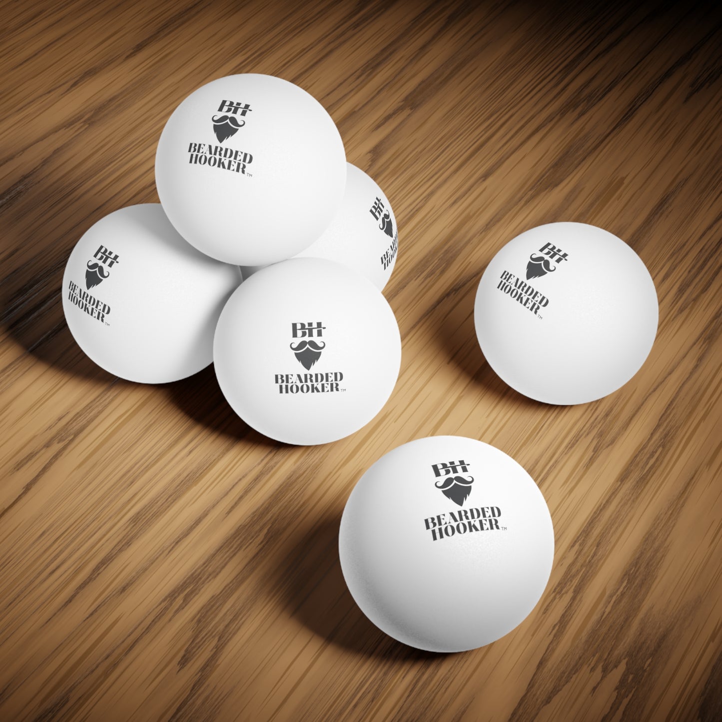 Bearded Hooker Ping Pong Balls — 6-Pack / Just need 12 red plastic cups to go with them.