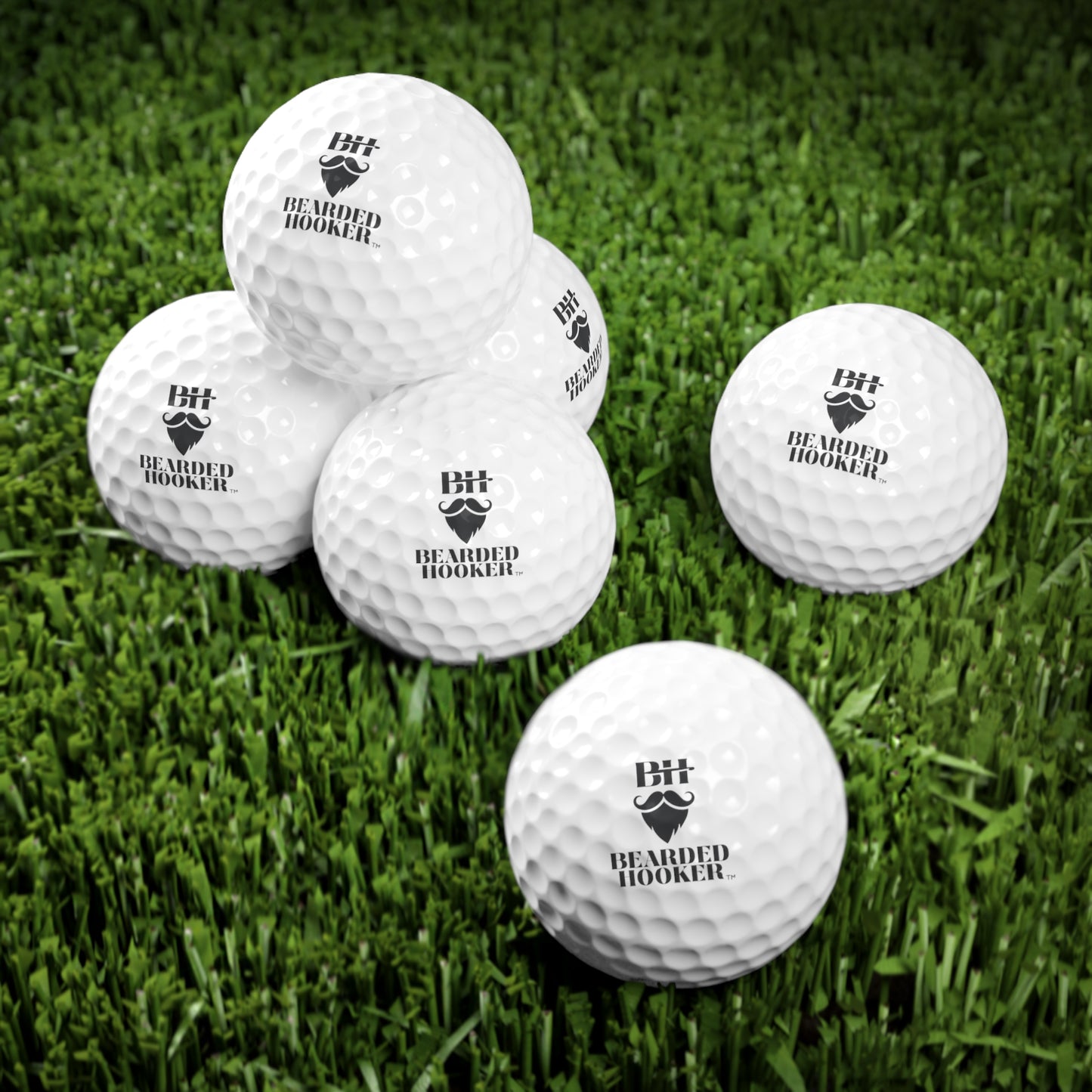 Golf Balls, 6pcs / Support the beard on the links